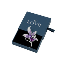 Load image into Gallery viewer, Amethyst Bloom Vintage Lily Brooch by Lovii