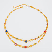Load image into Gallery viewer, Colour Gemstone Acrylic Necklace & Bracelet Set by Lovii