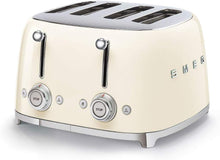 Load image into Gallery viewer, Smeg KLF04CRUK 1.7L Variable Temperature Controlled Kettle &amp; TSF03CRUK 4 Slice Toaster Cream
