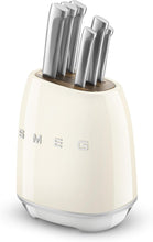 Load image into Gallery viewer, Smeg 50&#39;s Style Knife Block Set - Cream

