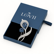 Load image into Gallery viewer, “Moonlit Kiss” Crystal Brooch by Lovii
