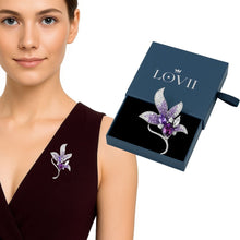 Load image into Gallery viewer, Amethyst Bloom Vintage Lily Brooch by Lovii
