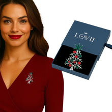 Load image into Gallery viewer, Festive Elegance Christmas Tree Brooch by LOVII
