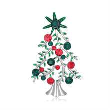 Load image into Gallery viewer, Festive Elegance Christmas Tree Brooch by LOVII
