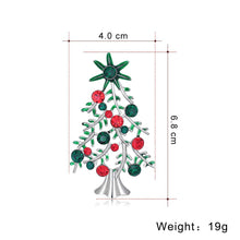 Load image into Gallery viewer, Festive Elegance Christmas Tree Brooch by LOVII
