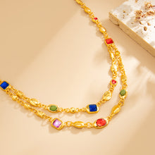 Load image into Gallery viewer, Colour Gemstone Acrylic Necklace &amp; Bracelet Set by Lovii
