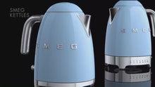 Load and play video in Gallery viewer, Smeg KLF03WHUK Electric Kettle KLF03WHUK Stainless Steel, 2400 W, 1.7 liters, White
